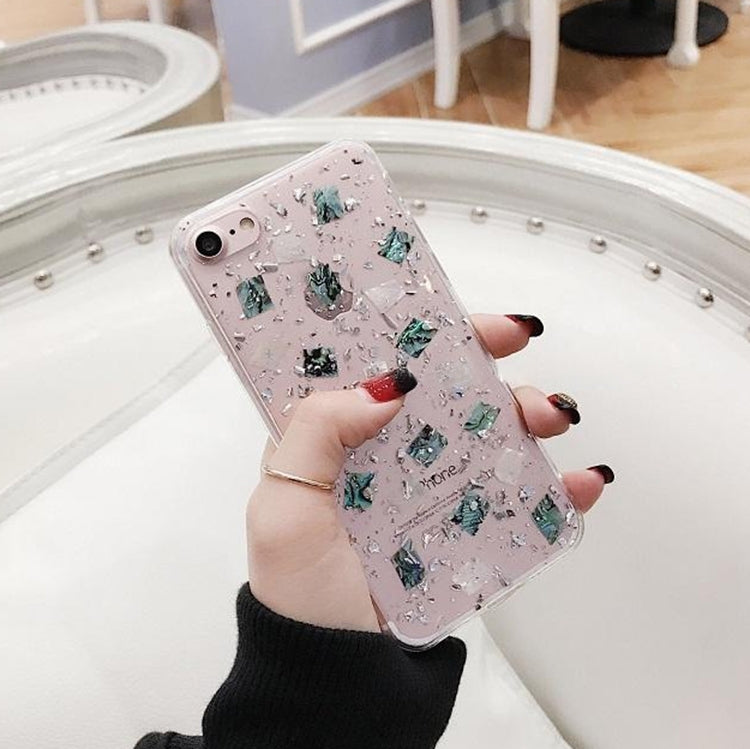 For  iPhone 8 & 7  Profusion Silver Foil Transparent Protective Back Cover Case