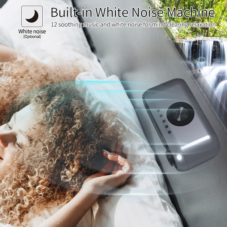 WD-300 LED Clock / Alarm Bluetooth Speaker with Wireless Charger & FM & TF Card Slot & 3.5mm Jack & Hands-free Call Function