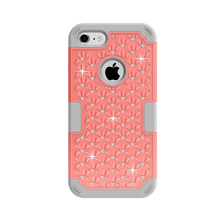 For  iPhone 8 & 7  3 in 1 Diamond Encrusted PC + Silicone Combination Case