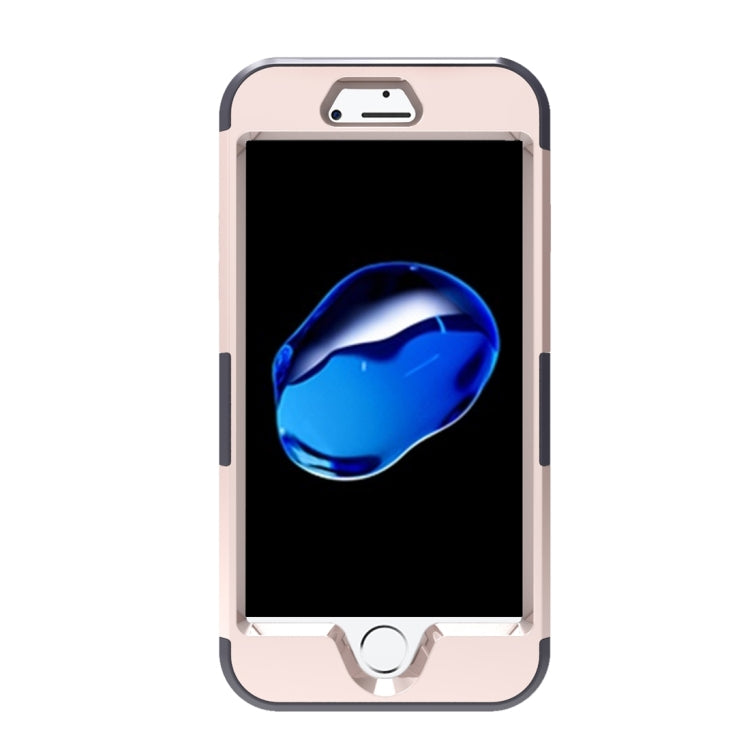 For  iPhone 8 & 7  3 in 1 Diamond Encrusted PC + Silicone Combination Case