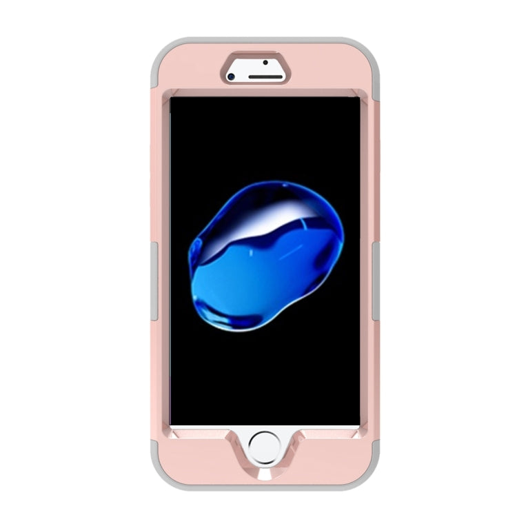 For  iPhone 8 & 7  3 in 1 Diamond Encrusted PC + Silicone Combination Case
