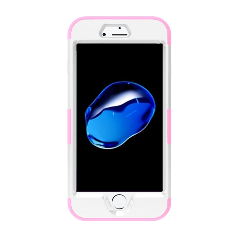 For  iPhone 8 & 7  3 in 1 Diamond Encrusted PC + Silicone Combination Case