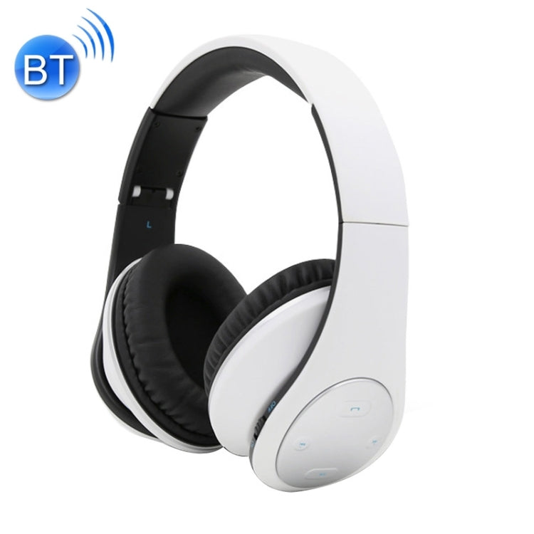 BT-990 Headband Bluetooth Music Headset with Mic, For iPhone, Galaxy, Huawei, Xiaomi, LG, HTC and Other Smart Phones(White)