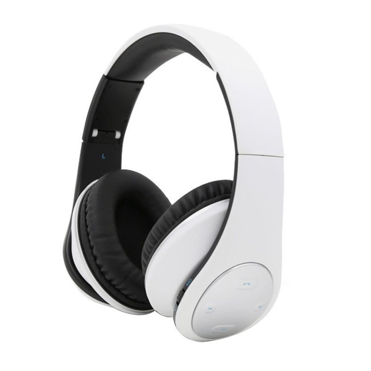 BT-990 Headband Bluetooth Music Headset with Mic, For iPhone, Galaxy, Huawei, Xiaomi, LG, HTC and Other Smart Phones(White)