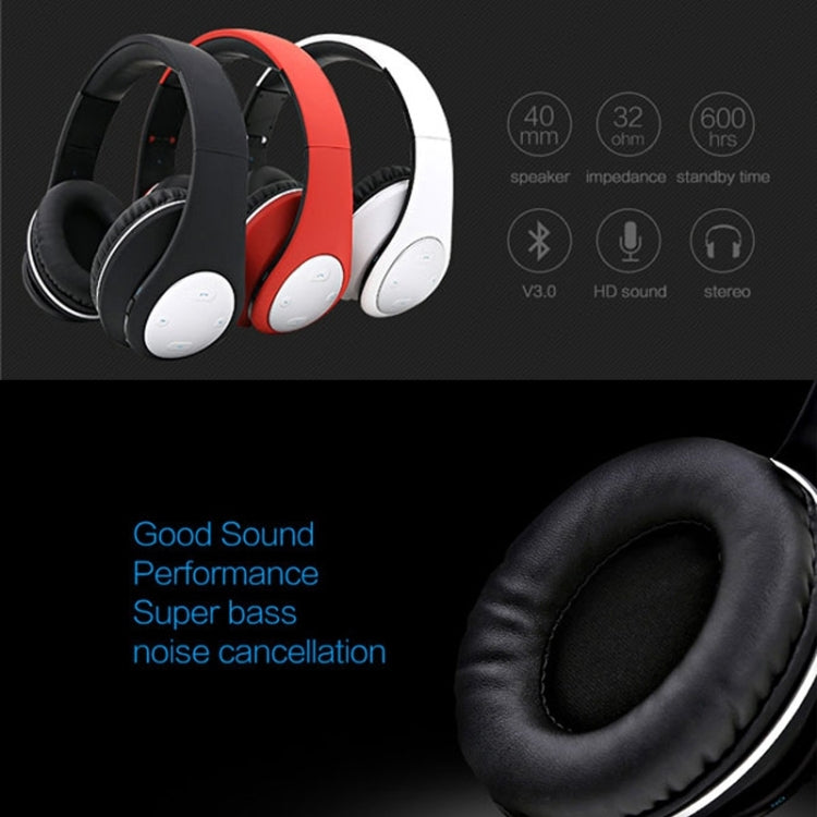 BT-990 Headband Bluetooth Music Headset with Mic, For iPhone, Galaxy, Huawei, Xiaomi, LG, HTC and Other Smart Phones(White)