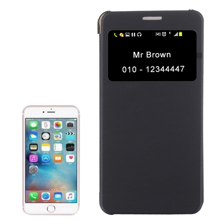For  iPhone 8 & 7  Horizontal Flip Leather Case with Call Display ID
