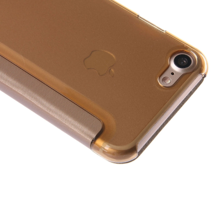 For  iPhone 8 & 7  Horizontal Flip Leather Case with Call Display ID