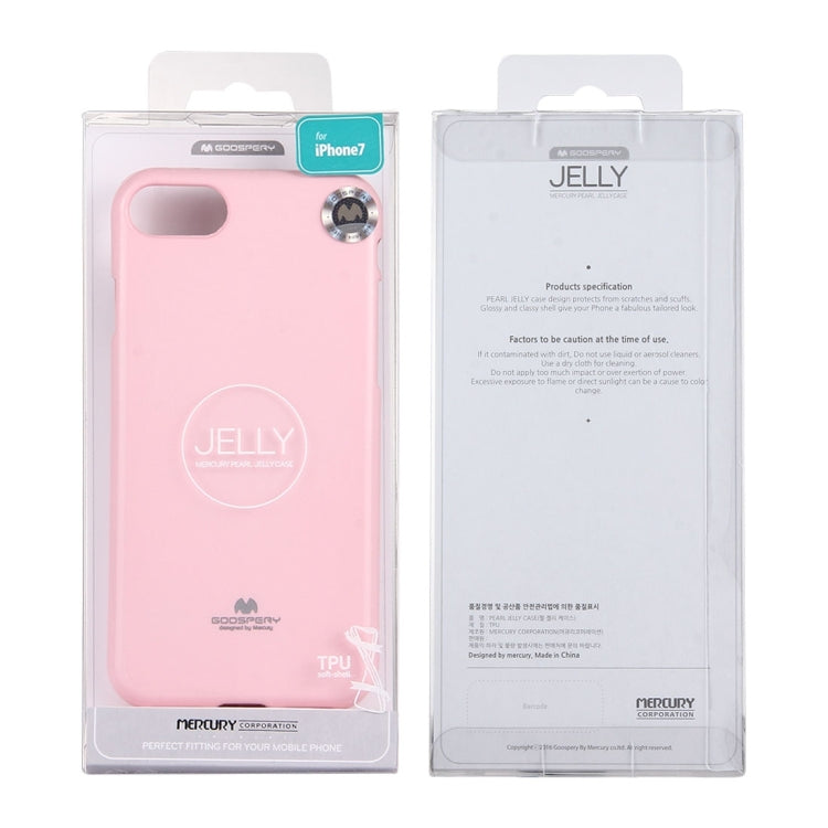 GOOSPERY JELLY CASE for  iPhone 8 & 7  TPU Glitter Powder Drop-proof Protective Back Cover Case
