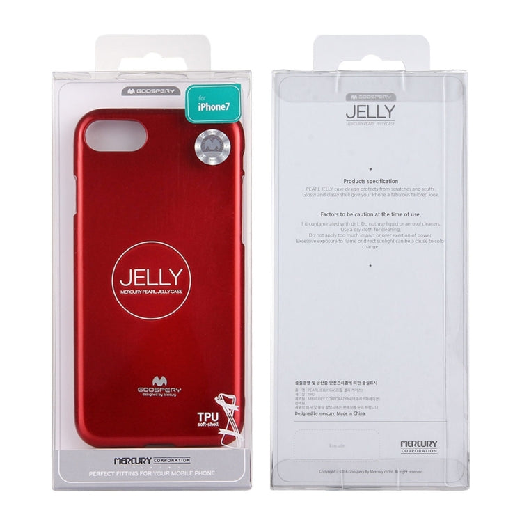 GOOSPERY JELLY CASE for  iPhone 8 & 7  TPU Glitter Powder Drop-proof Protective Back Cover Case