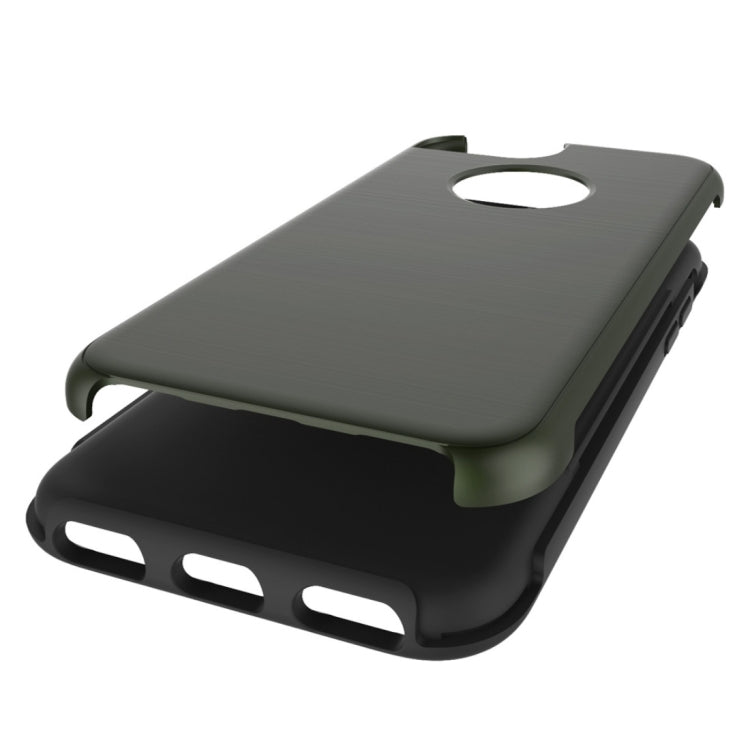 For  iPhone 8 & 7  Simple Brushed Texture 2 in 1 PC + TPU Combination Protective Case