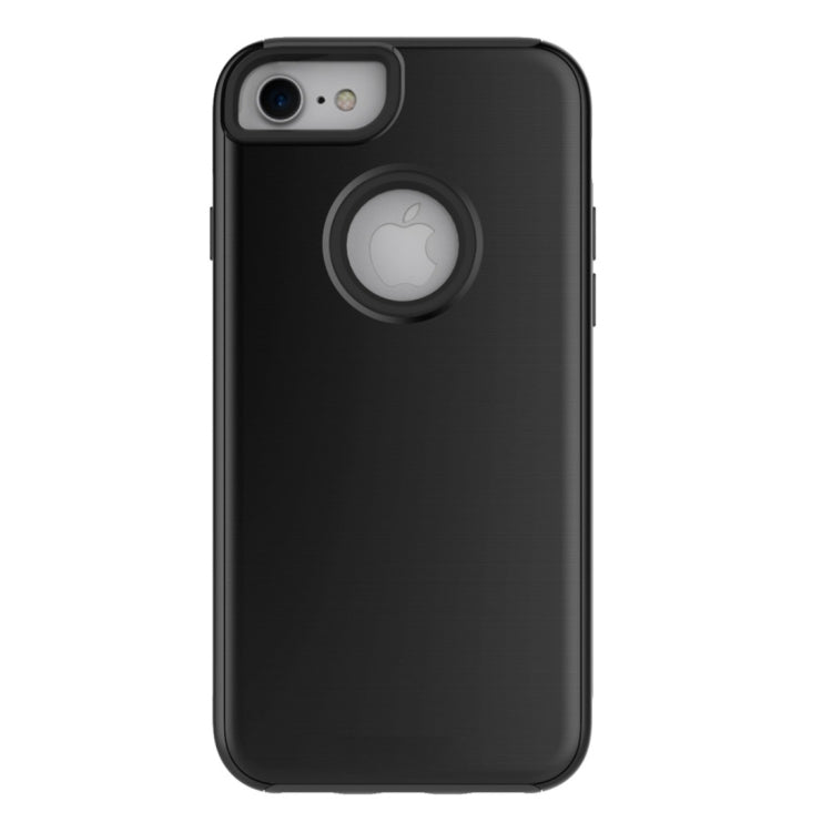 For  iPhone 8 & 7  Simple Brushed Texture 2 in 1 PC + TPU Combination Protective Case
