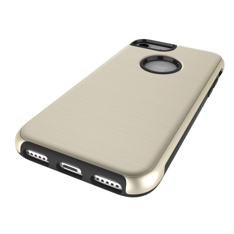 For  iPhone 8 & 7  Simple Brushed Texture 2 in 1 PC + TPU Combination Protective Case