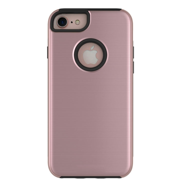 For  iPhone 8 & 7  Simple Brushed Texture 2 in 1 PC + TPU Combination Protective Case