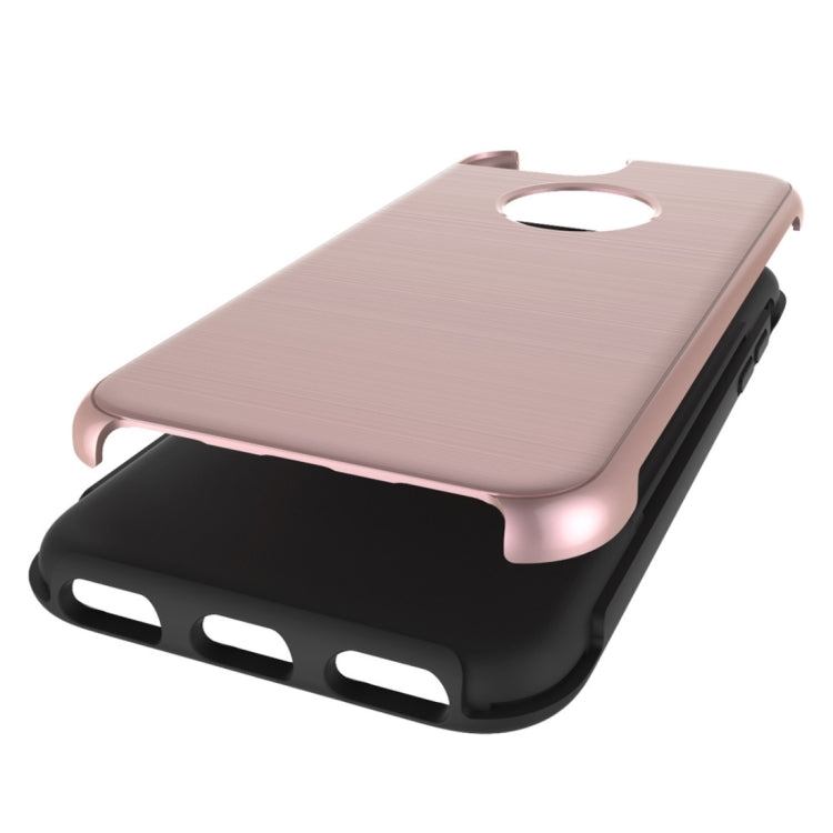 For  iPhone 8 & 7  Simple Brushed Texture 2 in 1 PC + TPU Combination Protective Case