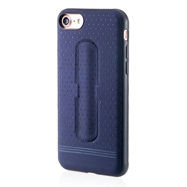 Lenuo for  iPhone 8 & 7  3D Texture Foldable Invisible Holder TPU + PC Combination Case with Holder