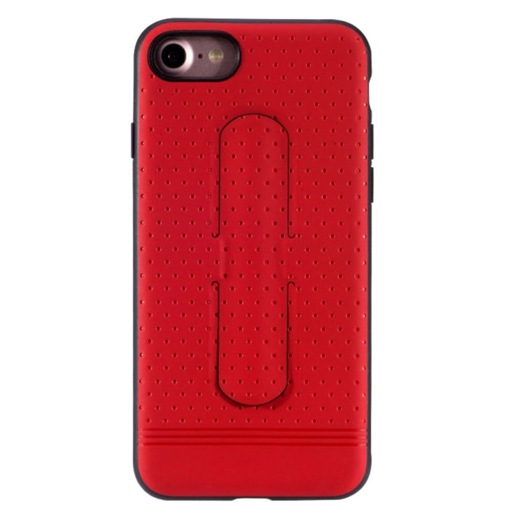 Lenuo for  iPhone 8 & 7  3D Texture Foldable Invisible Holder TPU + PC Combination Case with Holder