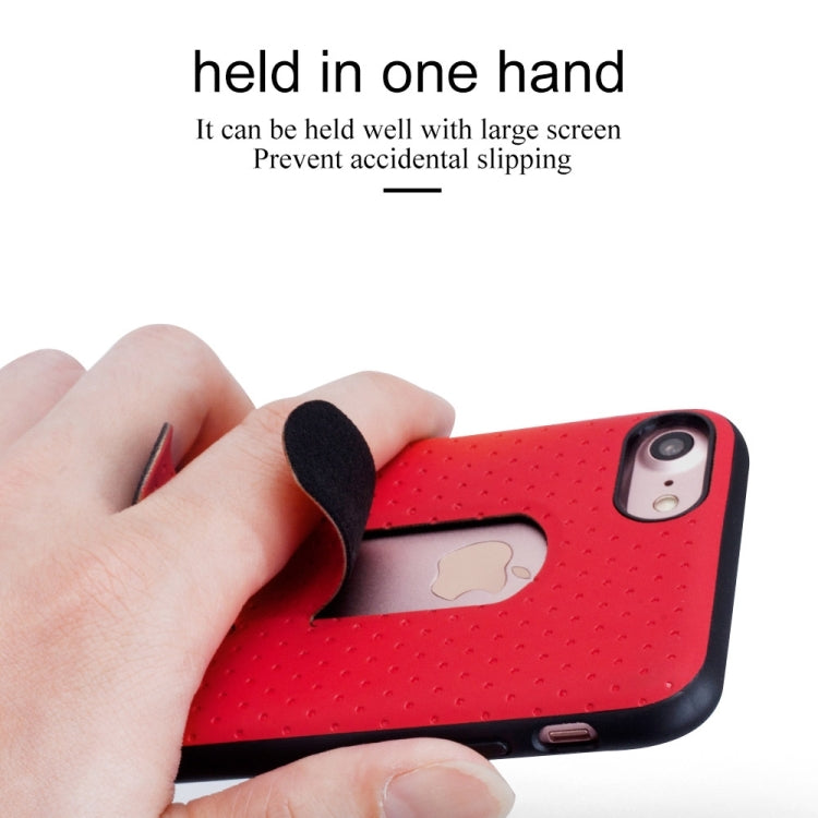 Lenuo for  iPhone 8 & 7  3D Texture Foldable Invisible Holder TPU + PC Combination Case with Holder