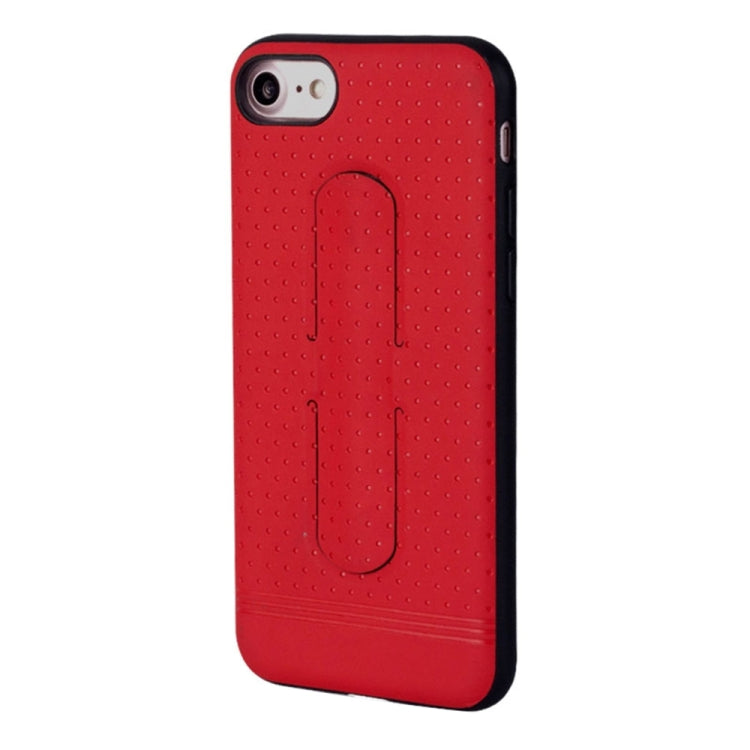 Lenuo for  iPhone 8 & 7  3D Texture Foldable Invisible Holder TPU + PC Combination Case with Holder