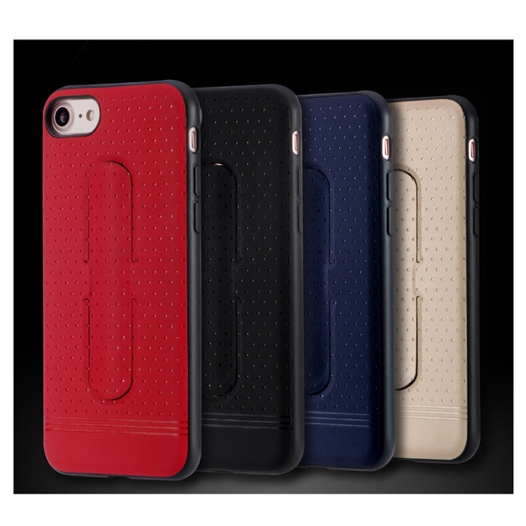 Lenuo for  iPhone 8 & 7  3D Texture Foldable Invisible Holder TPU + PC Combination Case with Holder