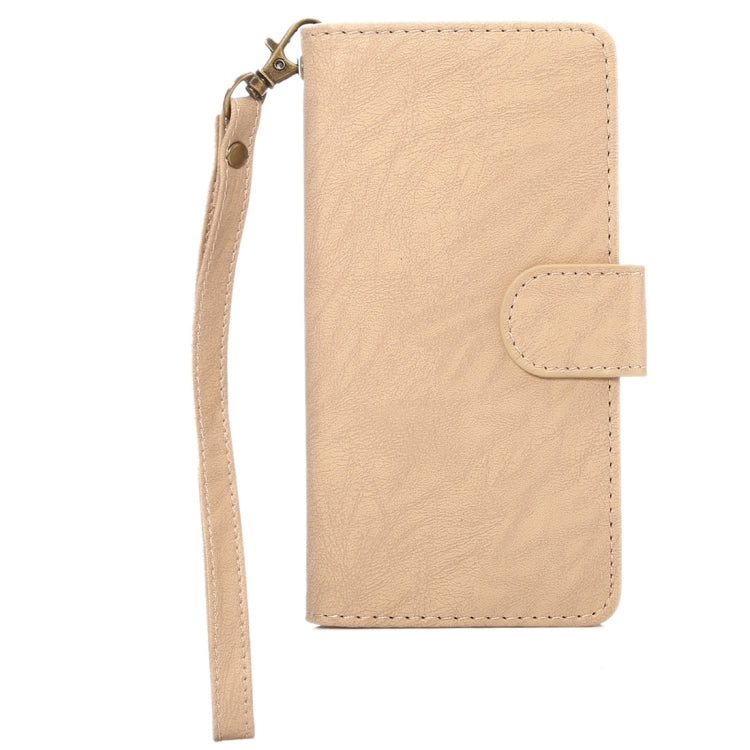 A4 Universal Da Vinci Texture Horizontal Flip Leather Case with Card Slots & Wallet & Photo Frame & Magnetic Buckle & 18cm Lanyard for  iPhone 8 & 7  & 6s & 6 & 5 & 5s SE, Galaxy SIV & SIII, Size: 13.5 x 7 x 1.8 cm