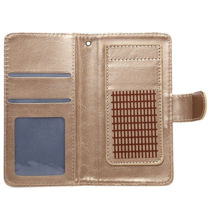 A4 Universal Da Vinci Texture Horizontal Flip Leather Case with Card Slots & Wallet & Photo Frame & Magnetic Buckle & 18cm Lanyard for  iPhone 8 & 7  & 6s & 6 & 5 & 5s SE, Galaxy SIV & SIII, Size: 13.5 x 7 x 1.8 cm