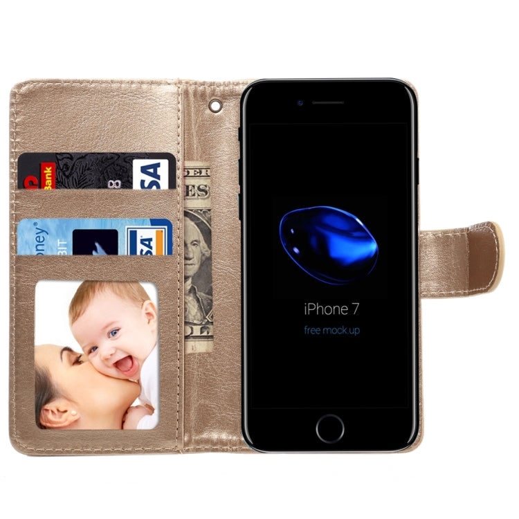 A4 Universal Da Vinci Texture Horizontal Flip Leather Case with Card Slots & Wallet & Photo Frame & Magnetic Buckle & 18cm Lanyard for  iPhone 8 & 7  & 6s & 6 & 5 & 5s SE, Galaxy SIV & SIII, Size: 13.5 x 7 x 1.8 cm