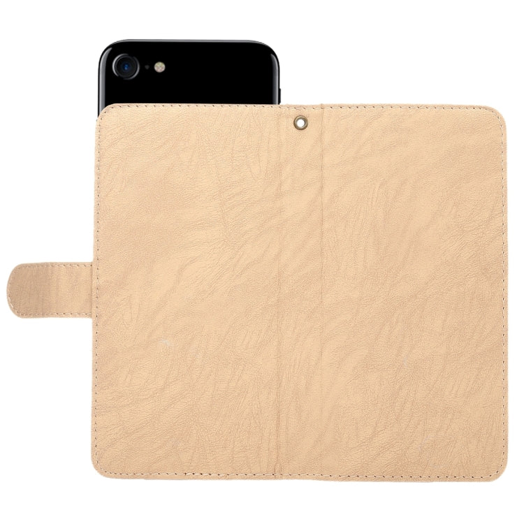 A4 Universal Da Vinci Texture Horizontal Flip Leather Case with Card Slots & Wallet & Photo Frame & Magnetic Buckle & 18cm Lanyard for  iPhone 8 & 7  & 6s & 6 & 5 & 5s SE, Galaxy SIV & SIII, Size: 13.5 x 7 x 1.8 cm
