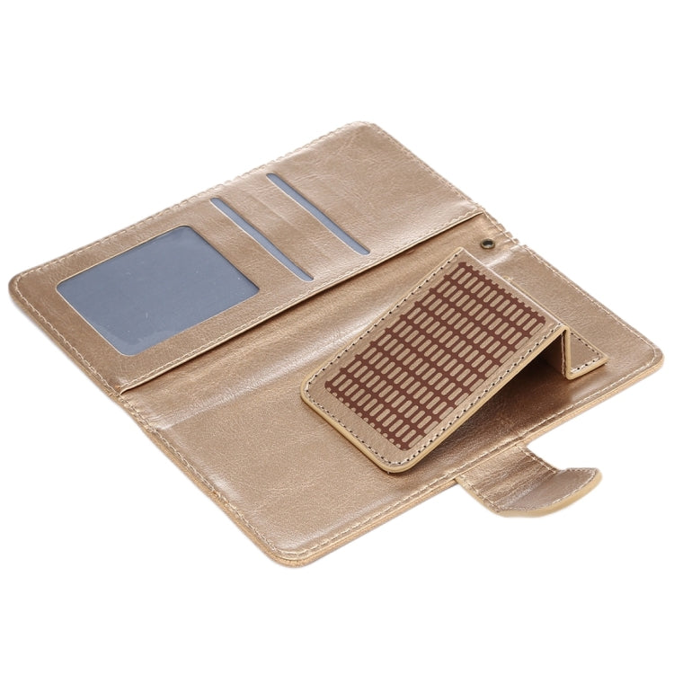 A4 Universal Da Vinci Texture Horizontal Flip Leather Case with Card Slots & Wallet & Photo Frame & Magnetic Buckle & 18cm Lanyard for  iPhone 8 & 7  & 6s & 6 & 5 & 5s SE, Galaxy SIV & SIII, Size: 13.5 x 7 x 1.8 cm