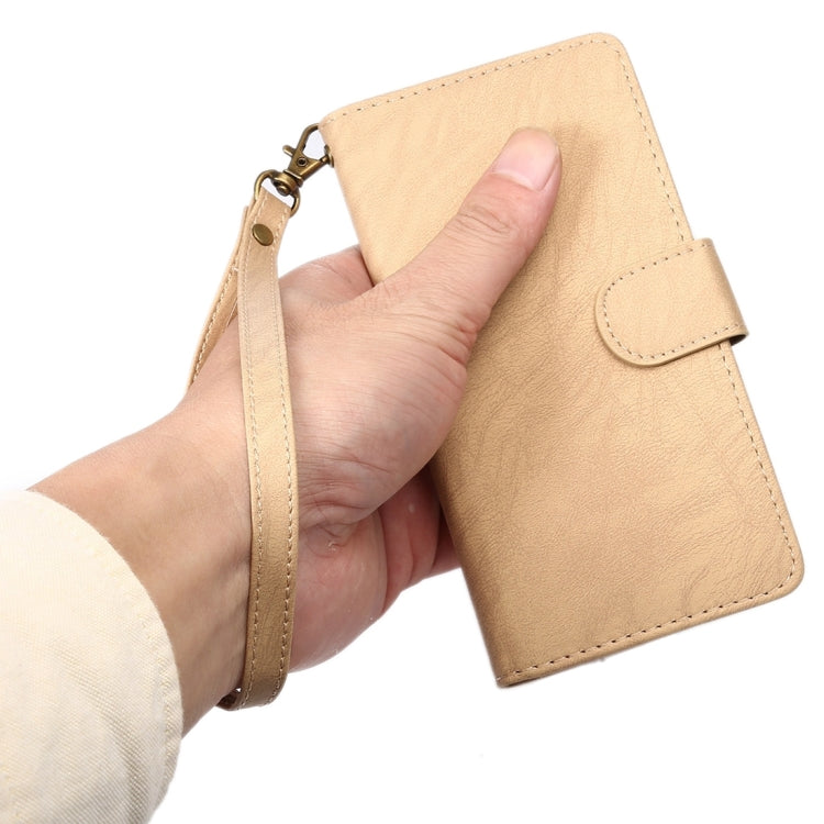 A4 Universal Da Vinci Texture Horizontal Flip Leather Case with Card Slots & Wallet & Photo Frame & Magnetic Buckle & 18cm Lanyard for  iPhone 8 & 7  & 6s & 6 & 5 & 5s SE, Galaxy SIV & SIII, Size: 13.5 x 7 x 1.8 cm