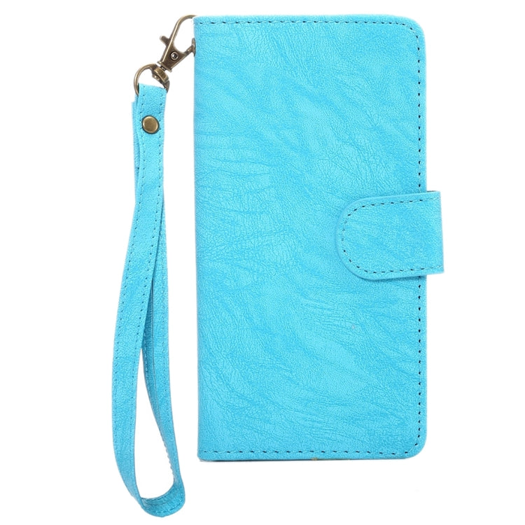 A4 Universal Da Vinci Texture Horizontal Flip Leather Case with Card Slots & Wallet & Photo Frame & Magnetic Buckle & 18cm Lanyard for  iPhone 8 & 7  & 6s & 6 & 5 & 5s SE, Galaxy SIV & SIII, Size: 13.5 x 7 x 1.8 cm