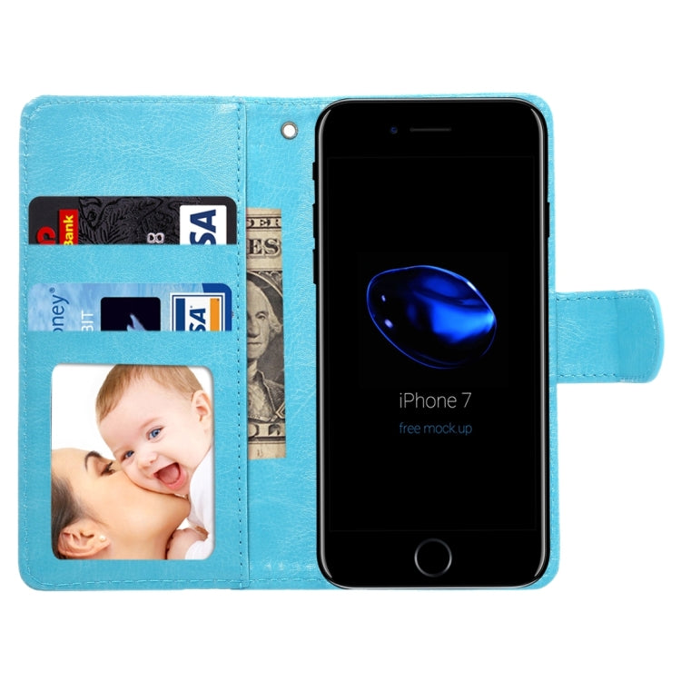 A4 Universal Da Vinci Texture Horizontal Flip Leather Case with Card Slots & Wallet & Photo Frame & Magnetic Buckle & 18cm Lanyard for  iPhone 8 & 7  & 6s & 6 & 5 & 5s SE, Galaxy SIV & SIII, Size: 13.5 x 7 x 1.8 cm