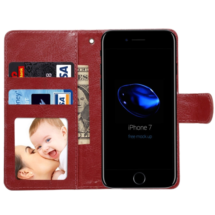 A4 Universal Da Vinci Texture Horizontal Flip Leather Case with Card Slots & Wallet & Photo Frame & Magnetic Buckle & 18cm Lanyard for  iPhone 8 & 7  & 6s & 6 & 5 & 5s SE, Galaxy SIV & SIII, Size: 13.5 x 7 x 1.8 cm