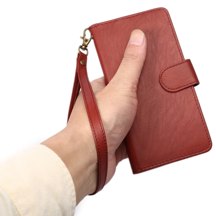 A4 Universal Da Vinci Texture Horizontal Flip Leather Case with Card Slots & Wallet & Photo Frame & Magnetic Buckle & 18cm Lanyard for  iPhone 8 & 7  & 6s & 6 & 5 & 5s SE, Galaxy SIV & SIII, Size: 13.5 x 7 x 1.8 cm