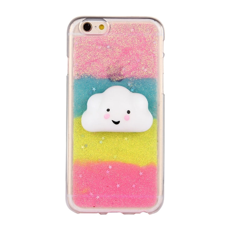 For  iPhone 8 & 7  Glitter Powder Gradient Squeeze Relief Squishy Dropproof Protective Back Cover Case