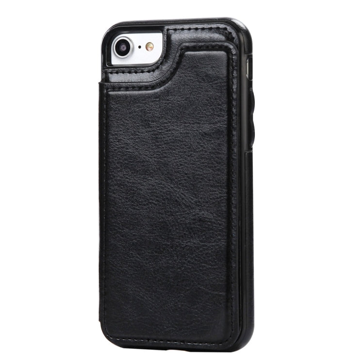 For  iPhone 8 & 7  4.7 Inch Crazy Horse Texture Leather Back Protective Case with Holder & Card Slots & Wallet