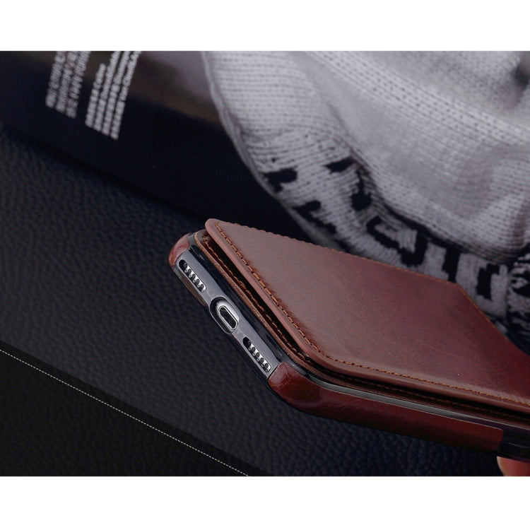 For  iPhone 8 & 7  4.7 Inch Crazy Horse Texture Leather Back Protective Case with Holder & Card Slots & Wallet