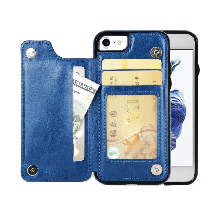 For  iPhone 8 & 7  4.7 Inch Crazy Horse Texture Leather Back Protective Case with Holder & Card Slots & Wallet