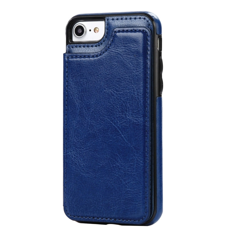 For  iPhone 8 & 7  4.7 Inch Crazy Horse Texture Leather Back Protective Case with Holder & Card Slots & Wallet