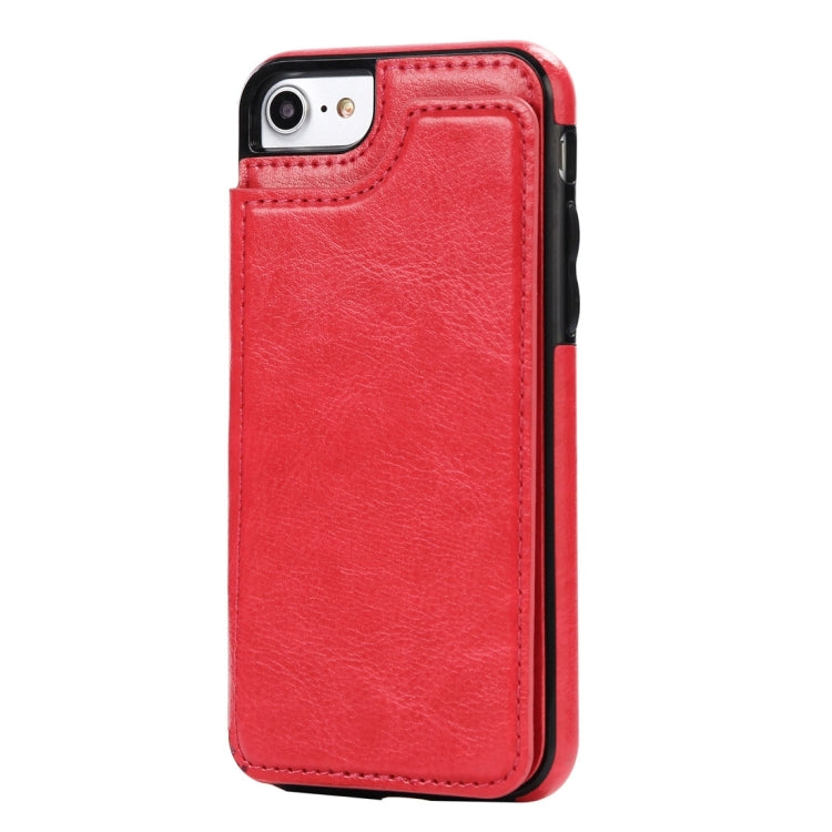For  iPhone 8 & 7  4.7 Inch Crazy Horse Texture Leather Back Protective Case with Holder & Card Slots & Wallet