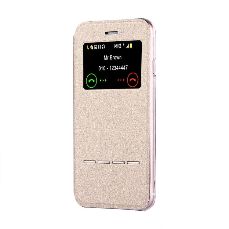 For  iPhone 8 & 7  Horizontal Flip Leather Case with Call Display ID & Holder