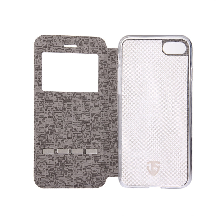 For  iPhone 8 & 7  Horizontal Flip Leather Case with Call Display ID & Holder