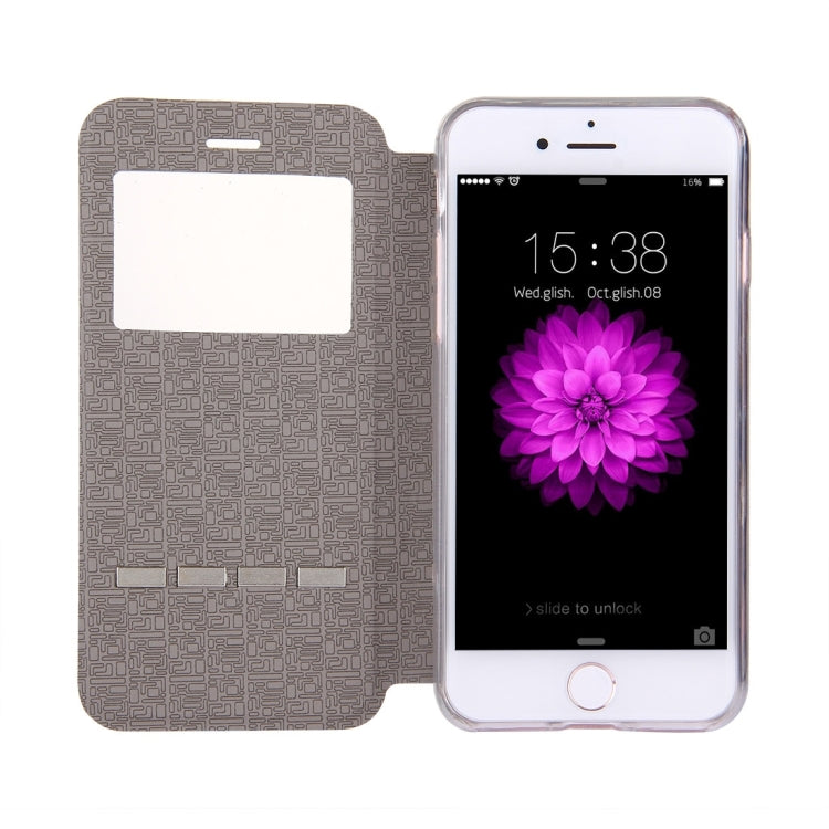 For  iPhone 8 & 7  Horizontal Flip Leather Case with Call Display ID & Holder