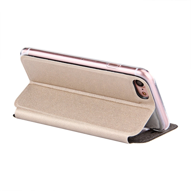 For  iPhone 8 & 7  Horizontal Flip Leather Case with Call Display ID & Holder