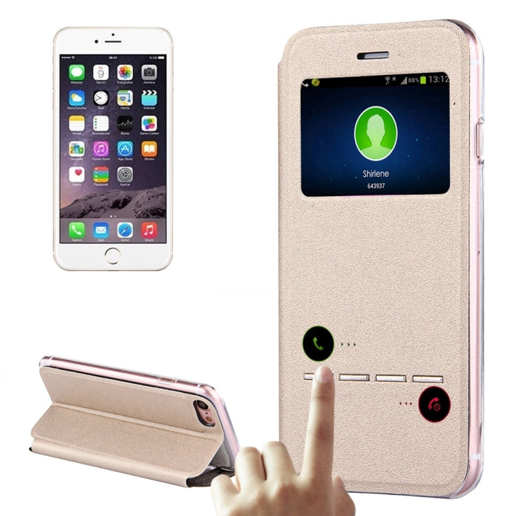 For  iPhone 8 & 7  Horizontal Flip Leather Case with Call Display ID & Holder