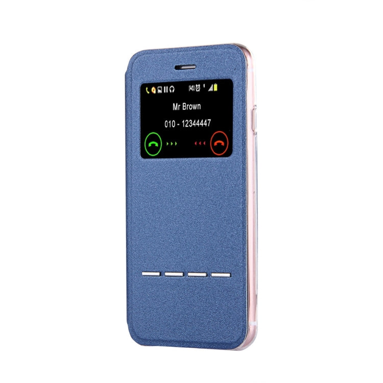 For  iPhone 8 & 7  Horizontal Flip Leather Case with Call Display ID & Holder