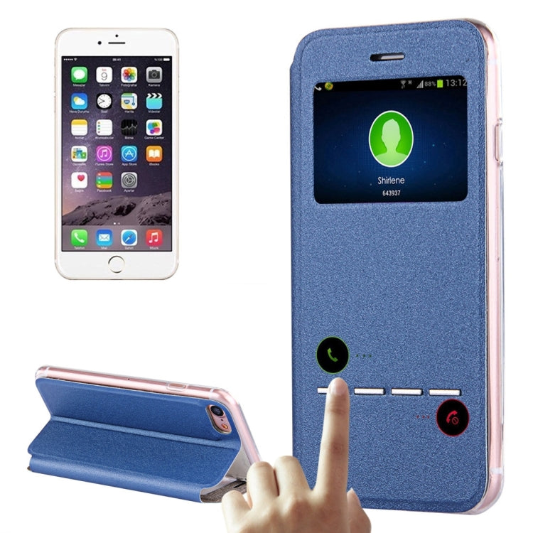 For  iPhone 8 & 7  Horizontal Flip Leather Case with Call Display ID & Holder