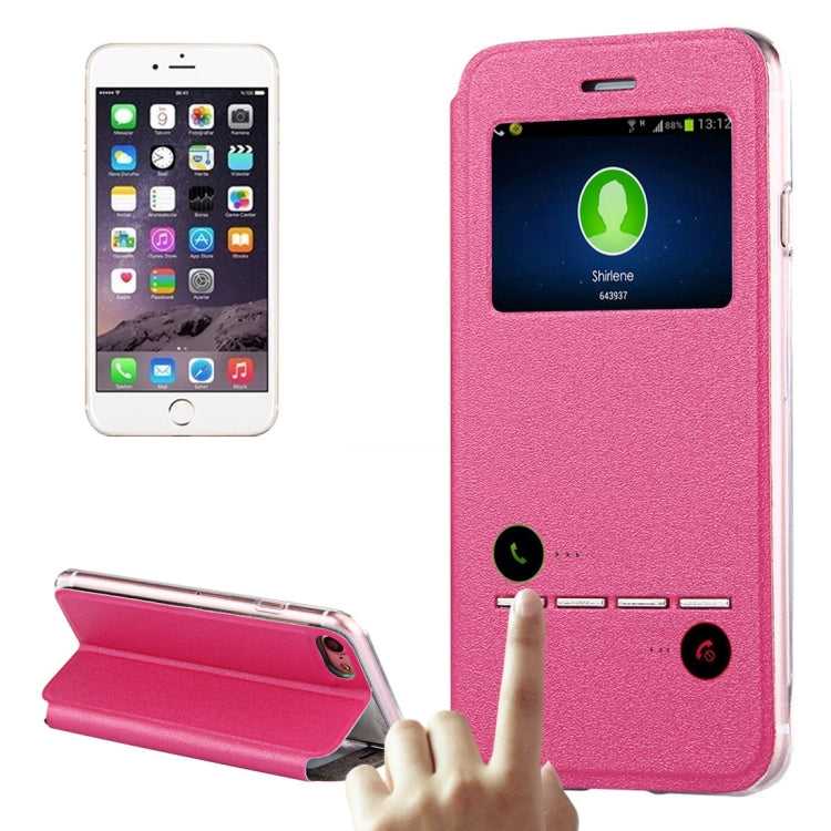 For  iPhone 8 & 7  Horizontal Flip Leather Case with Call Display ID & Holder