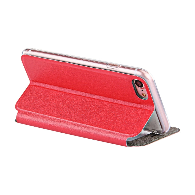 For  iPhone 8 & 7  Horizontal Flip Leather Case with Call Display ID & Holder