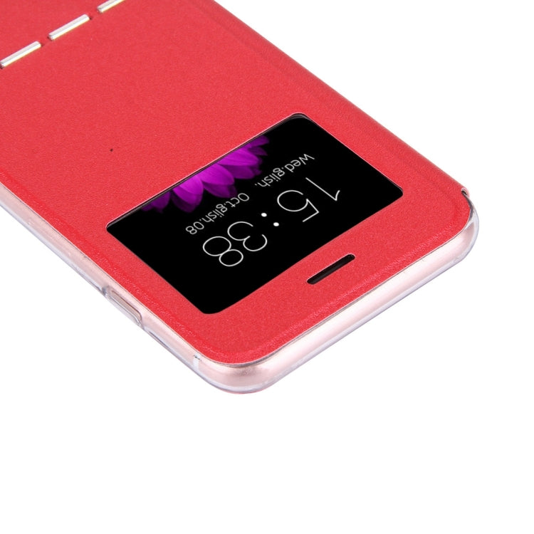 For  iPhone 8 & 7  Horizontal Flip Leather Case with Call Display ID & Holder