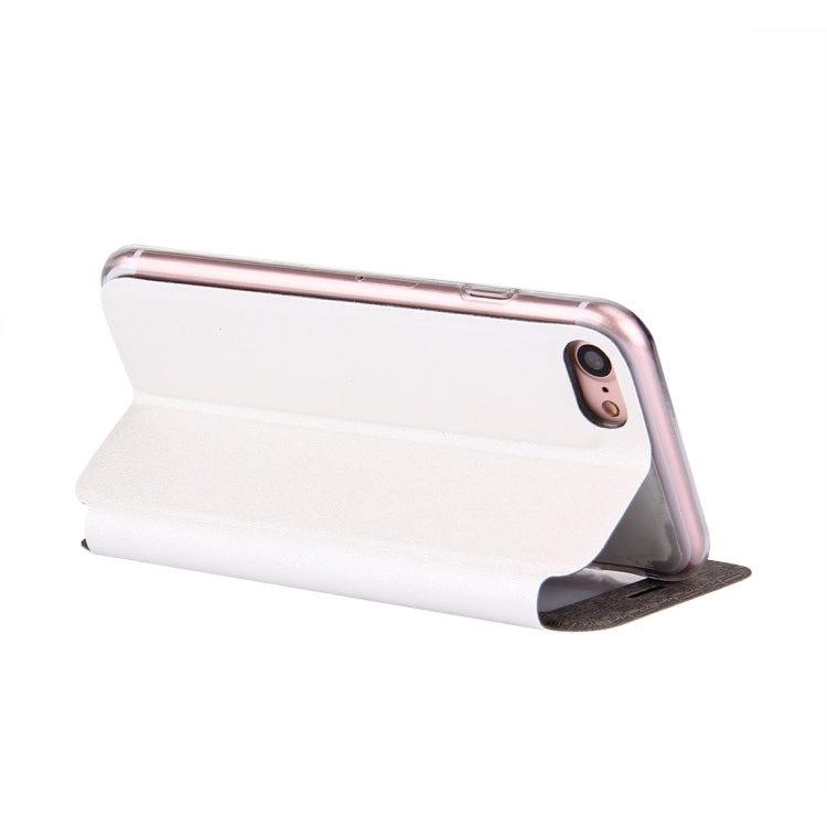 For  iPhone 8 & 7  Horizontal Flip Leather Case with Call Display ID & Holder